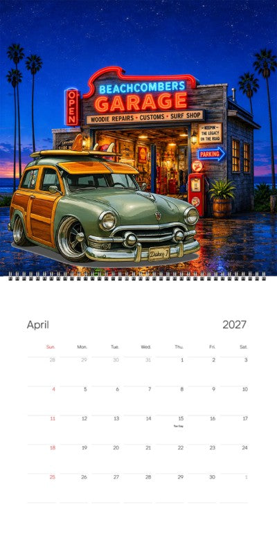 2027 Woodie Neon Calendar WDY51-CA