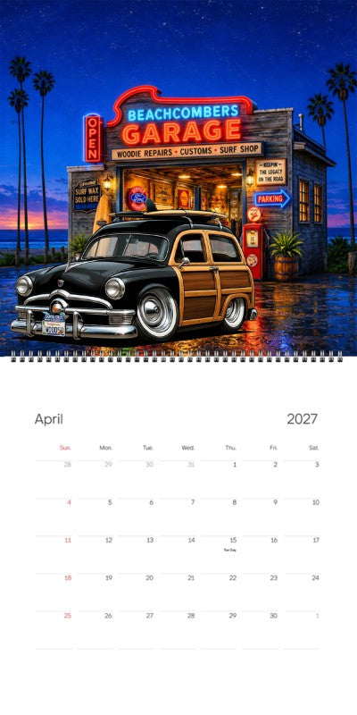 2027 Woodie Neon Calendar WOOD50-CA