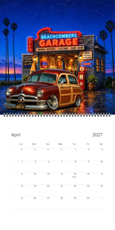 2027 Woodie Neon Calendar WUDZUP-CA