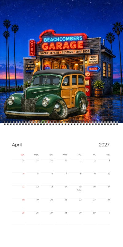 2027 Woodie Neon Calendar WYWOODY-CA