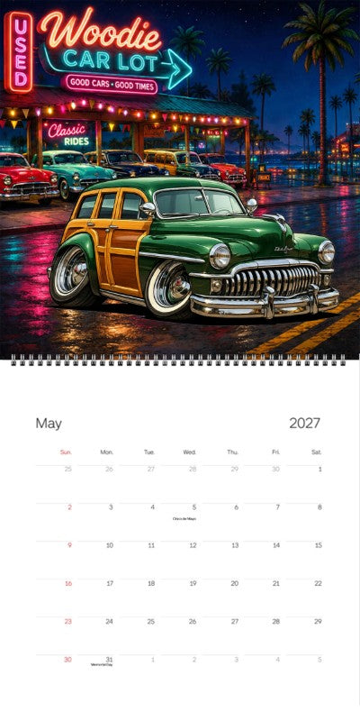 2027 Woodie Neon Calendar 100012-XX