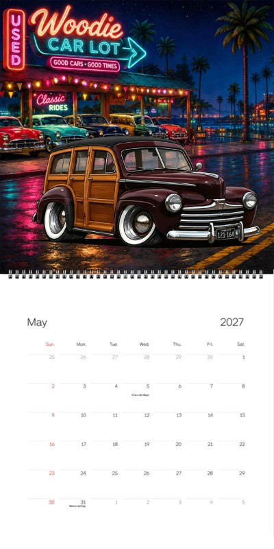 2027 Woodie Neon Calendar 121164-CA