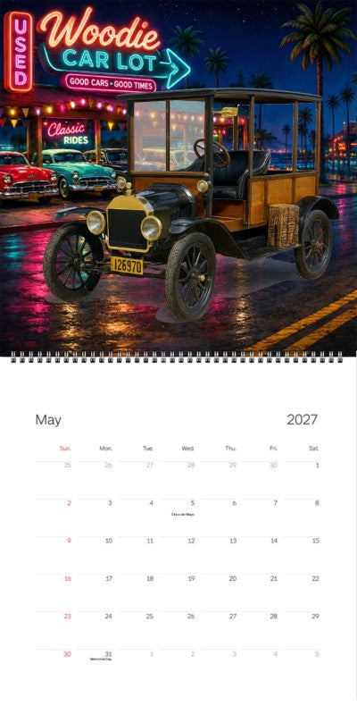 2027 Woodie Neon Calendar 126970-CA