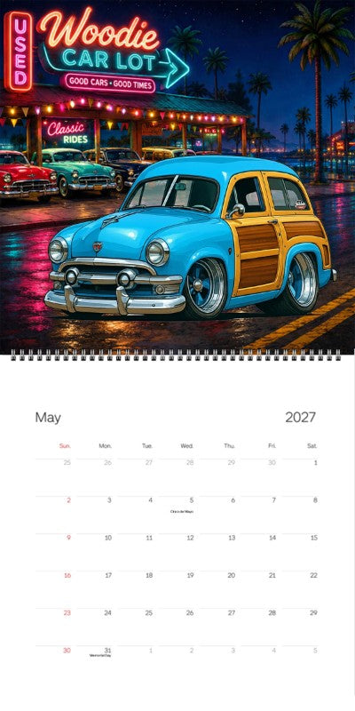 2027 Woodie Neon Calendar 153BPQ-CA