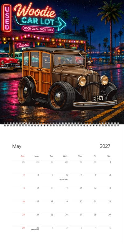 2027 Woodie Neon Calendar 18121-UT