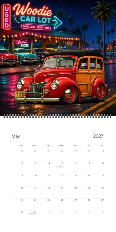 2027 Woodie Neon Calendar 1A1757-CA