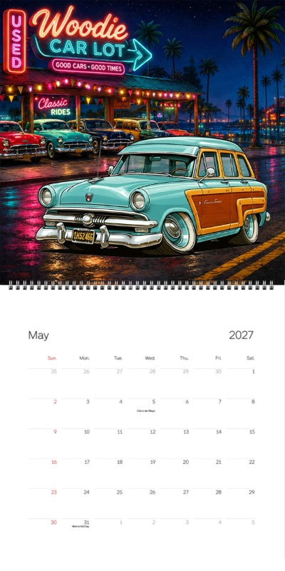 2027 Woodie Neon Calendar 1H52466-CA