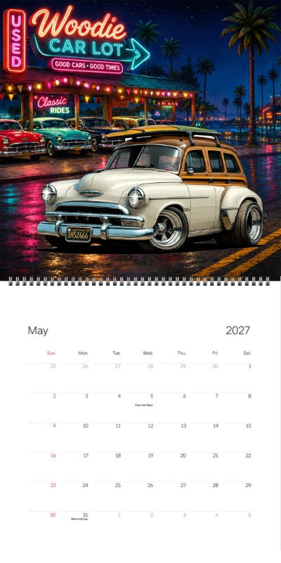 2027 Woodie Neon Calendar 1K71963-CA