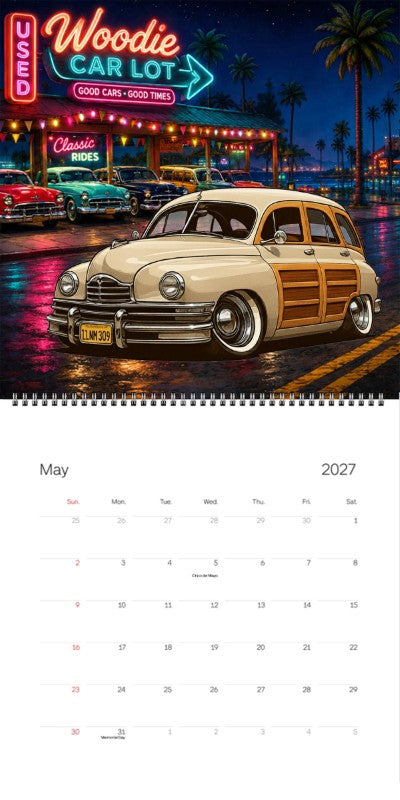 2027 Woodie Neon Calendar 1LNM309-CA