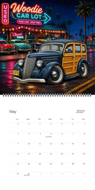 2027 Woodie Neon Calendar 1S3773-CA