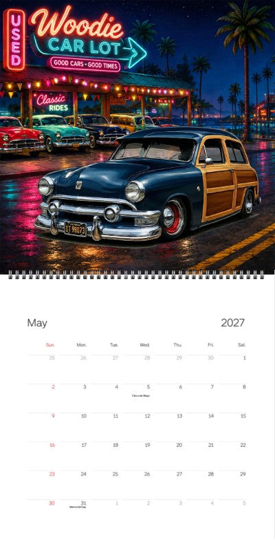 2027 Woodie Neon Calendar 1T98073-CA