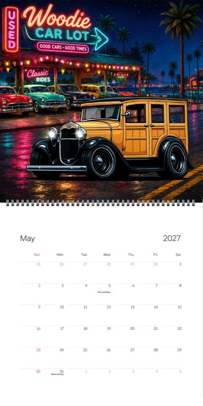 2027 Woodie Neon Calendar 200002-XX