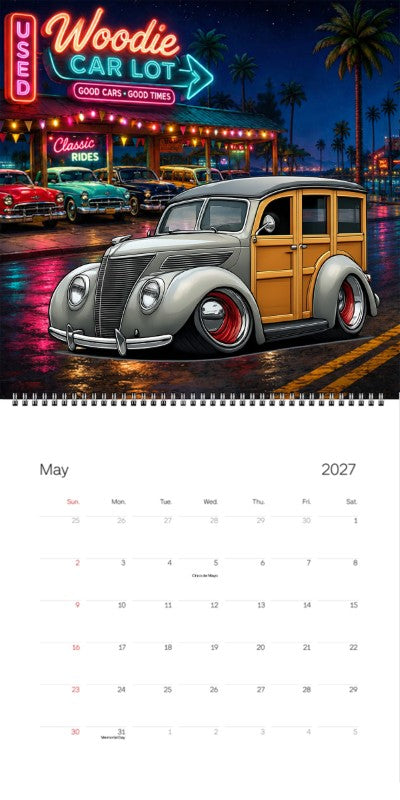 2027 Woodie Neon Calendar 200003-XX