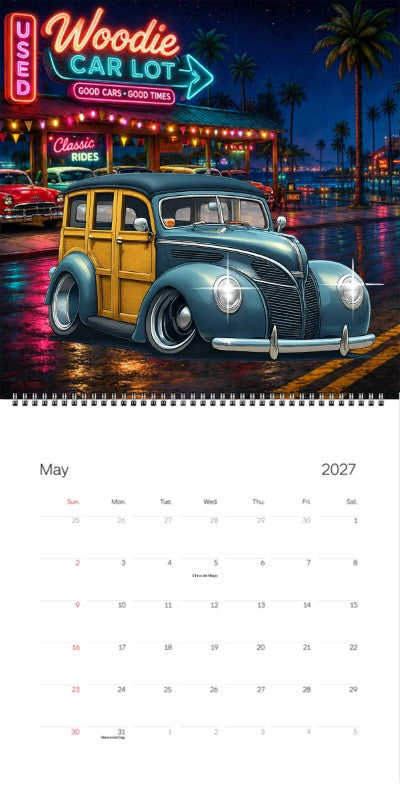 2027 Woodie Neon Calendar 200004-XX
