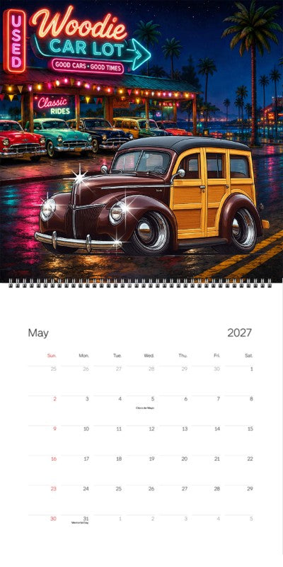 2027 Woodie Neon Calendar 200005-XX