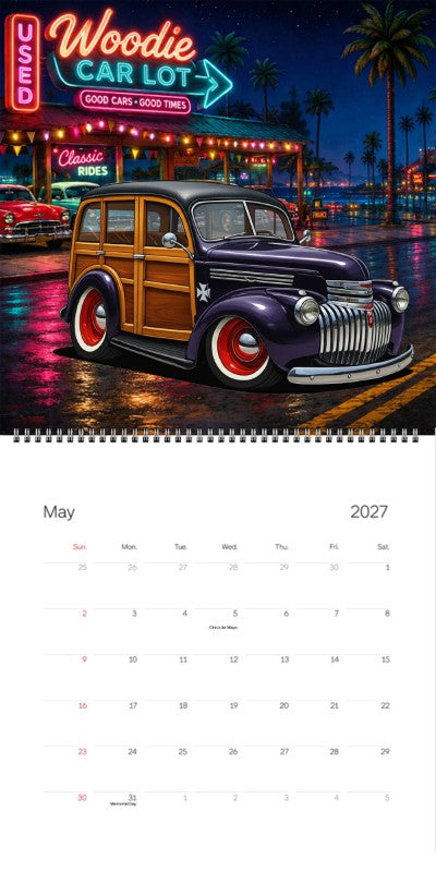2027 Woodie Neon Calendar 200007-XX