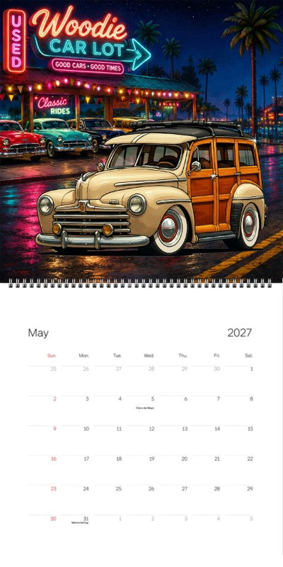 2027 Woodie Neon Calendar 200008-XX