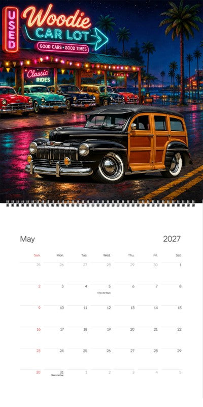 2027 Woodie Neon Calendar 200009-XX