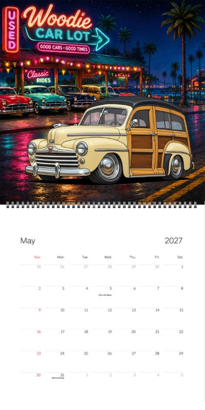 2027 Woodie Neon Calendar 200011-XX