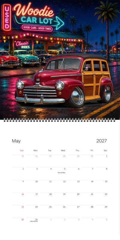 2027 Woodie Neon Calendar 200012-XX