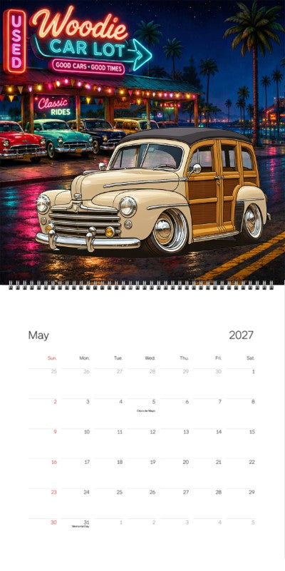 2027 Woodie Neon Calendar 200013-XX