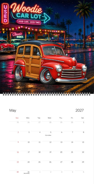 2027 Woodie Neon Calendar 200014-XX