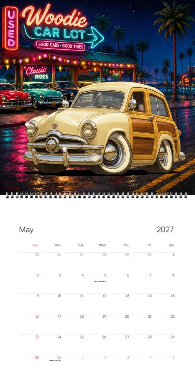 2027 Woodie Neon Calendar 200015-XX