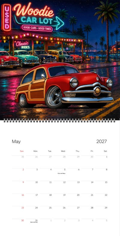 2027 Woodie Neon Calendar 200016-XX