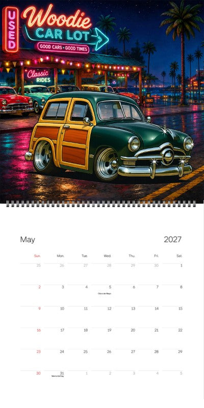2027 Woodie Neon Calendar 200017-XX