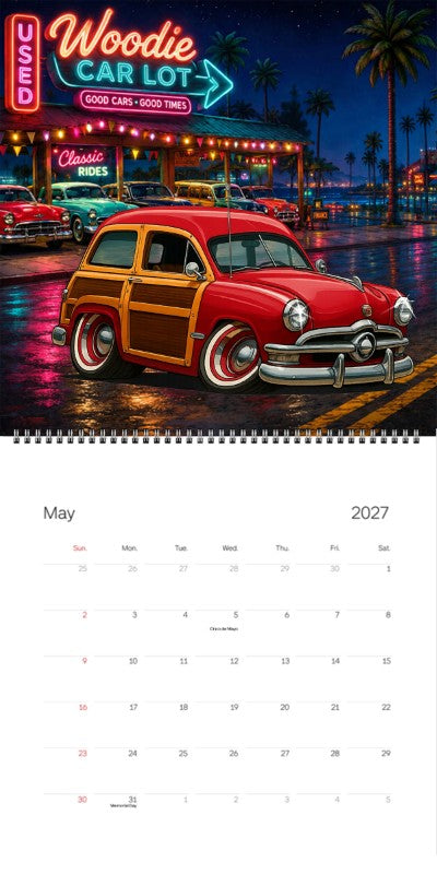 2027 Woodie Neon Calendar 200018-XX