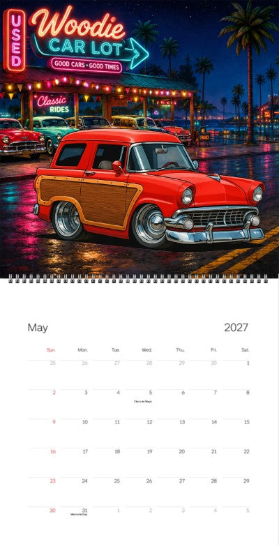 2027 Woodie Neon Calendar 200021-XX