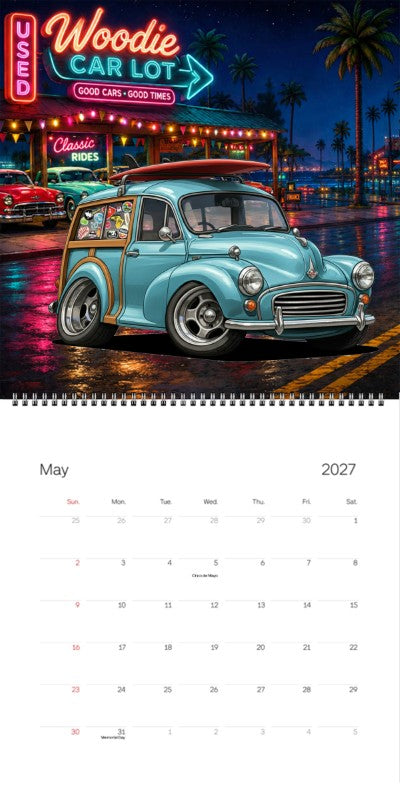 2027 Woodie Neon Calendar 200022-XX
