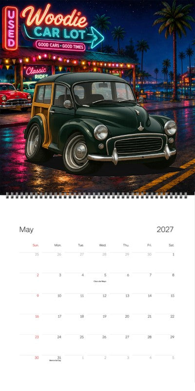 2027 Woodie Neon Calendar 200023-XX