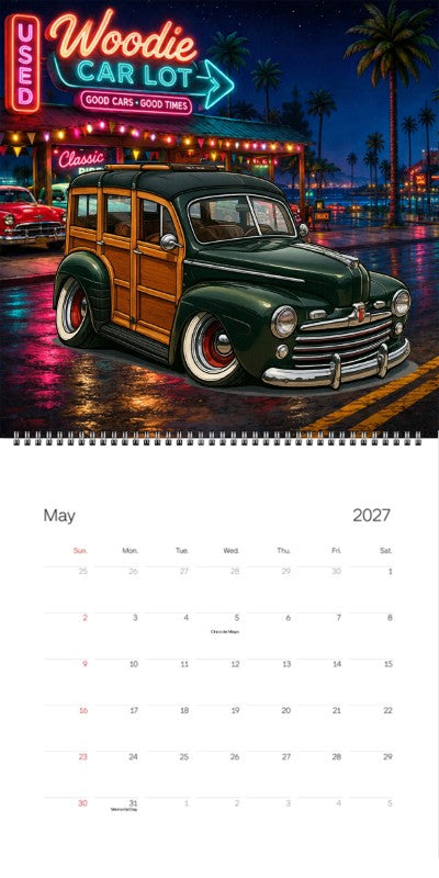 2027 Woodie Neon Calendar 25R667-CA