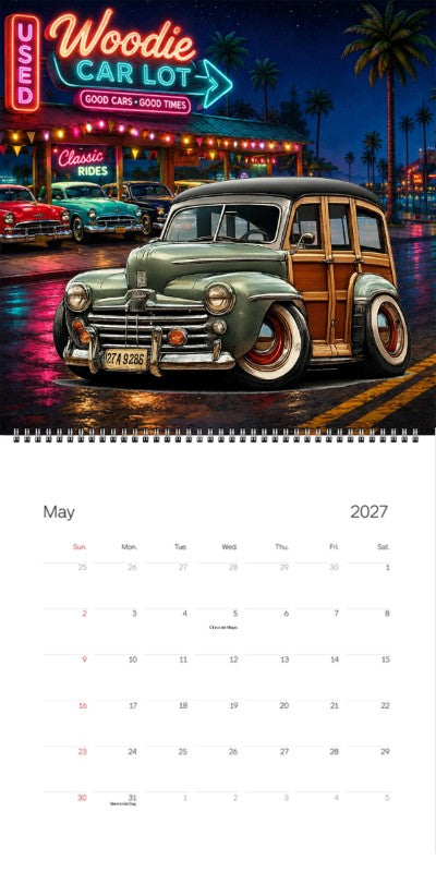 2027 Woodie Neon Calendar 27A9286-CA