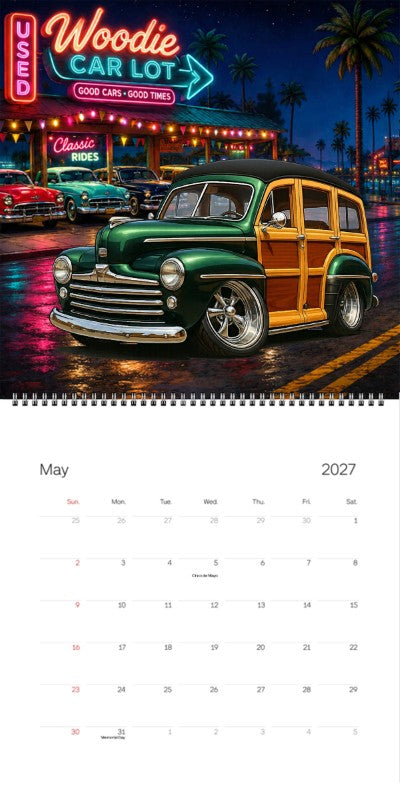 2027 Woodie Neon Calendar 2DSHORE-CA