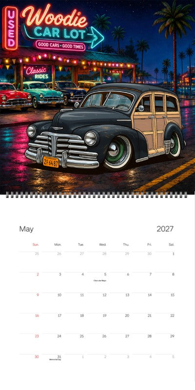2027 Woodie Neon Calendar 2F6487-CA