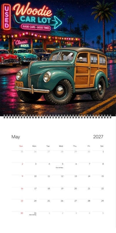2027 Woodie Neon Calendar 2K1472-CA