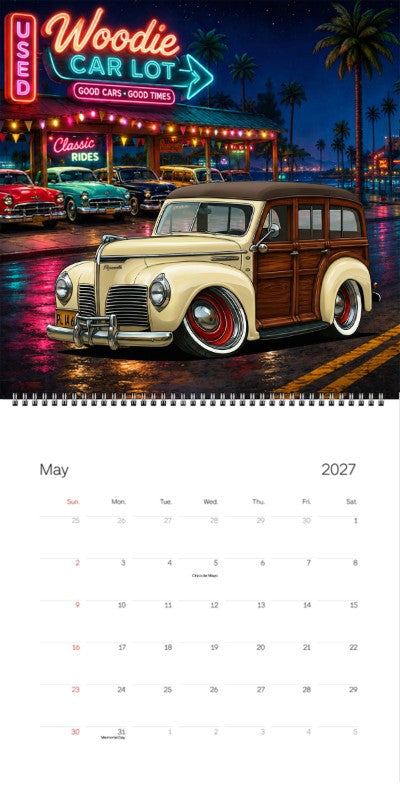2027 Woodie Neon Calendar 2L14664-CA