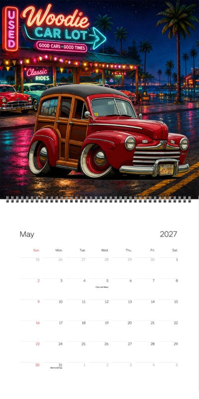 2027 Woodie Neon Calendar 2N2427-CA