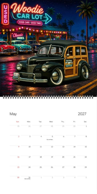 2027 Woodie Neon Calendar 2NTV291-CA