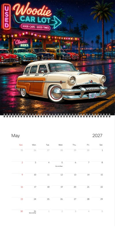 2027 Woodie Neon Calendar 2ROSIE-OR