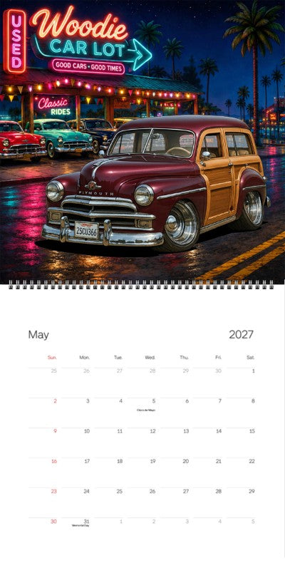 2027 Woodie Neon Calendar 2SCU366-CA