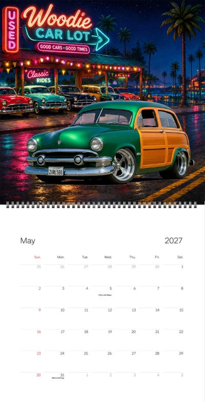 2027 Woodie Neon Calendar 2VRL586-CA