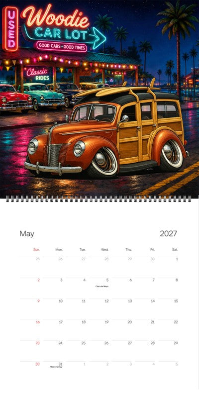 2027 Woodie Neon Calendar 38M242-CA