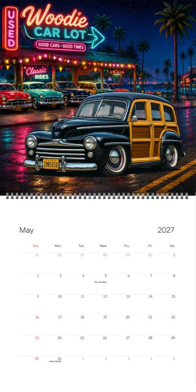 2027 Woodie Neon Calendar 39B6838-CA