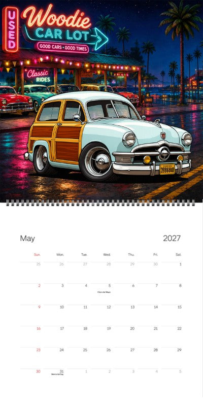 2027 Woodie Neon Calendar 39B6840-CA