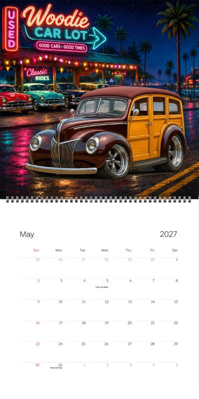 2027 Woodie Neon Calendar 39WOODY-CA