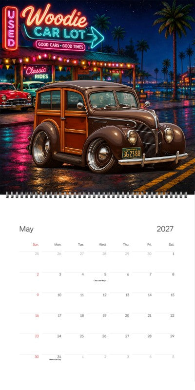 2027 Woodie Neon Calendar 3G2388-CA