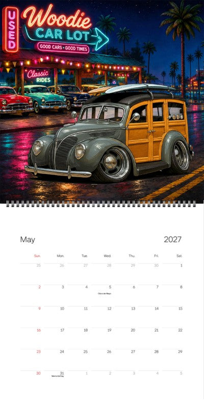 2027 Woodie Neon Calendar 3N4037-CA